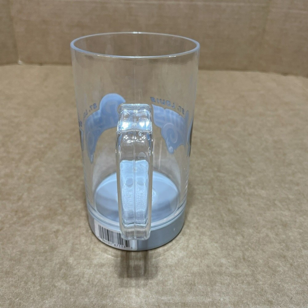 Vintage St Loius Rams Plastic Beer Mug, Clear, Handle - Picture 7 of 10